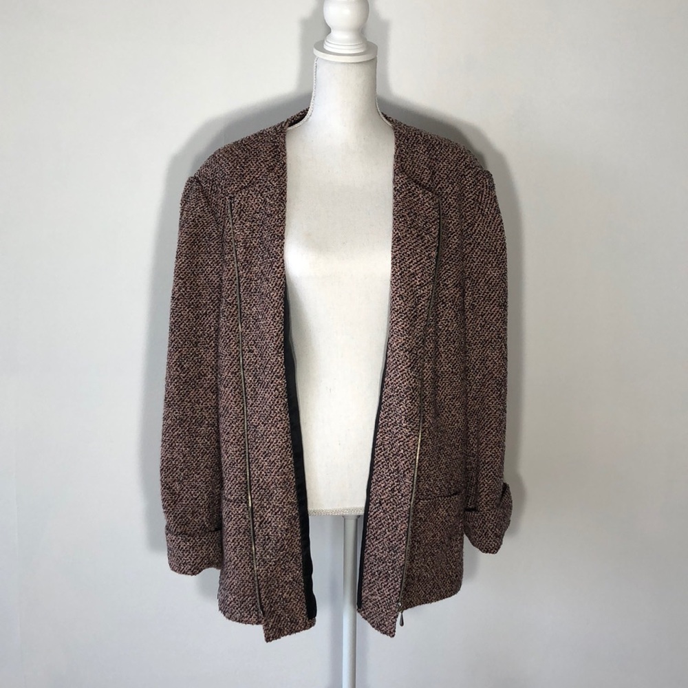 Emma James/Liz Claiborne 24W Boucle Mauve Jacket - Picture 4 of 7